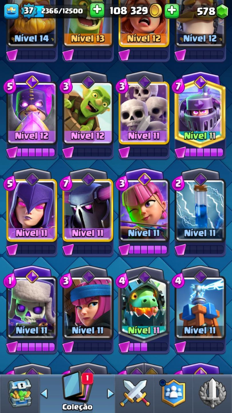 CONTA DE CLASH 9 ANOS | MEGA CAVALEIRO EVO | 7600+ TROFÉUS | 119/121 CARTAS