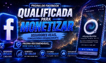 Página Do Facebook Qualificada Para Monetizar +14K