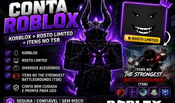 CONTA COM KORBLOX E ROSTO LIMITED + ITENS E EMOTES NO TSB