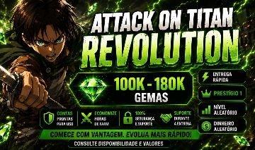 [AOTR - 50% OFF] ATTACK ON TITAN REVOLUTION CONTA 100k/180k GEMS