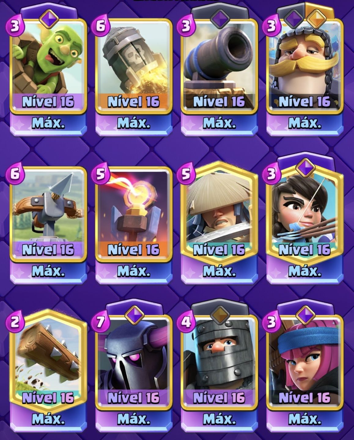 Conta Clash Royale 10 anos - 14k de troféus + conta Clash of Clans CV11