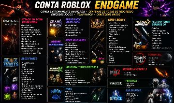 Conta de Roblox upada em vários jogos