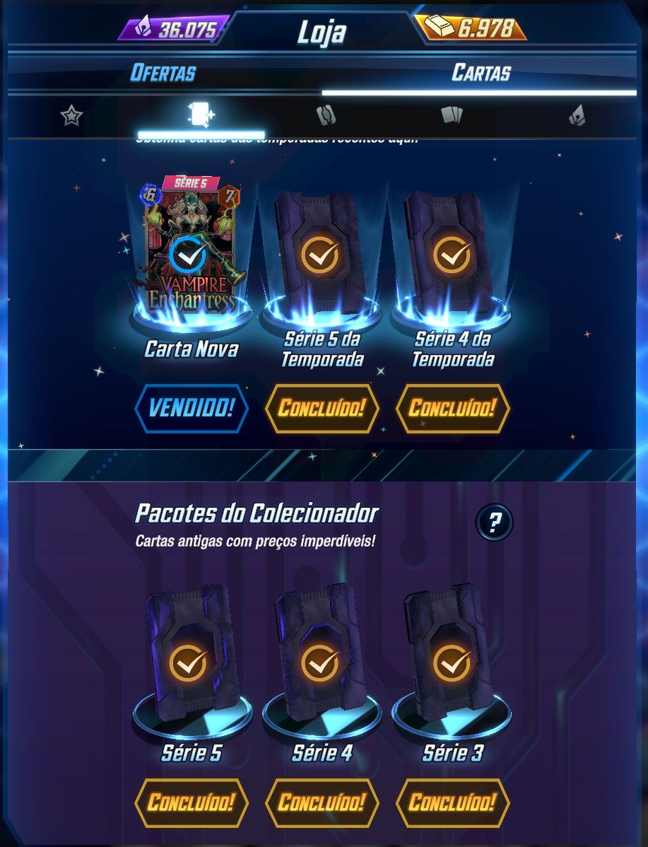 CONTA MARVEL SNAP CL 34.391 | COLEÇÃO COMPLETA