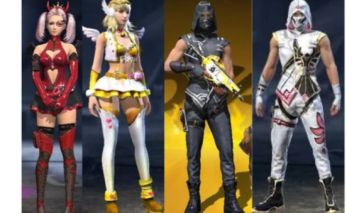 CONJUNTOS FREE FIRE VIA ID | DIABINHA, ANJINHA, NINJA BRANCO E NINJA PRETO