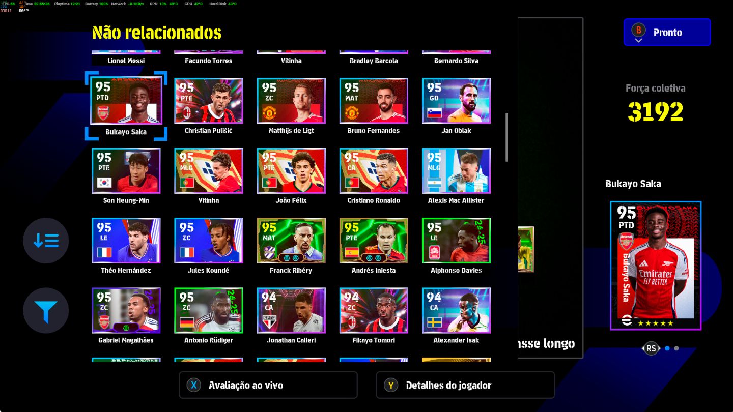 Conta PC Steam + Rei Pelé 108, E. Cantona 105 e CIA