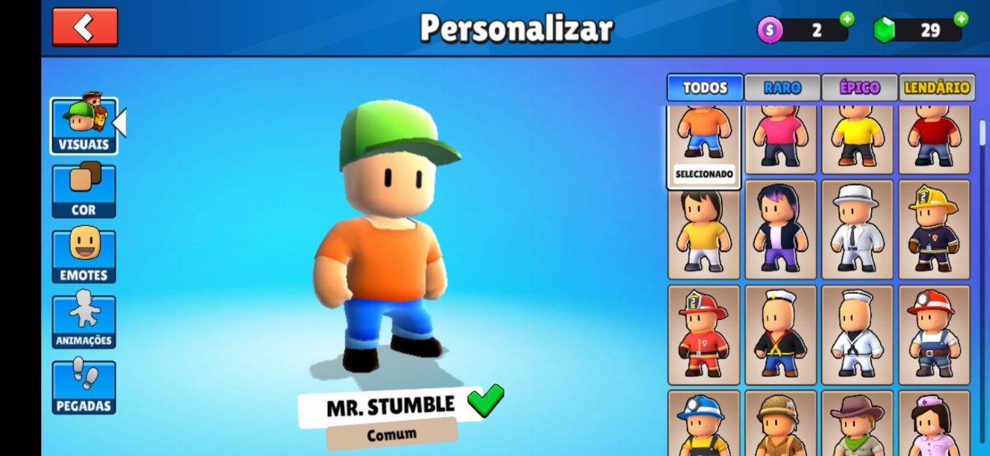 Conta de stumble guys