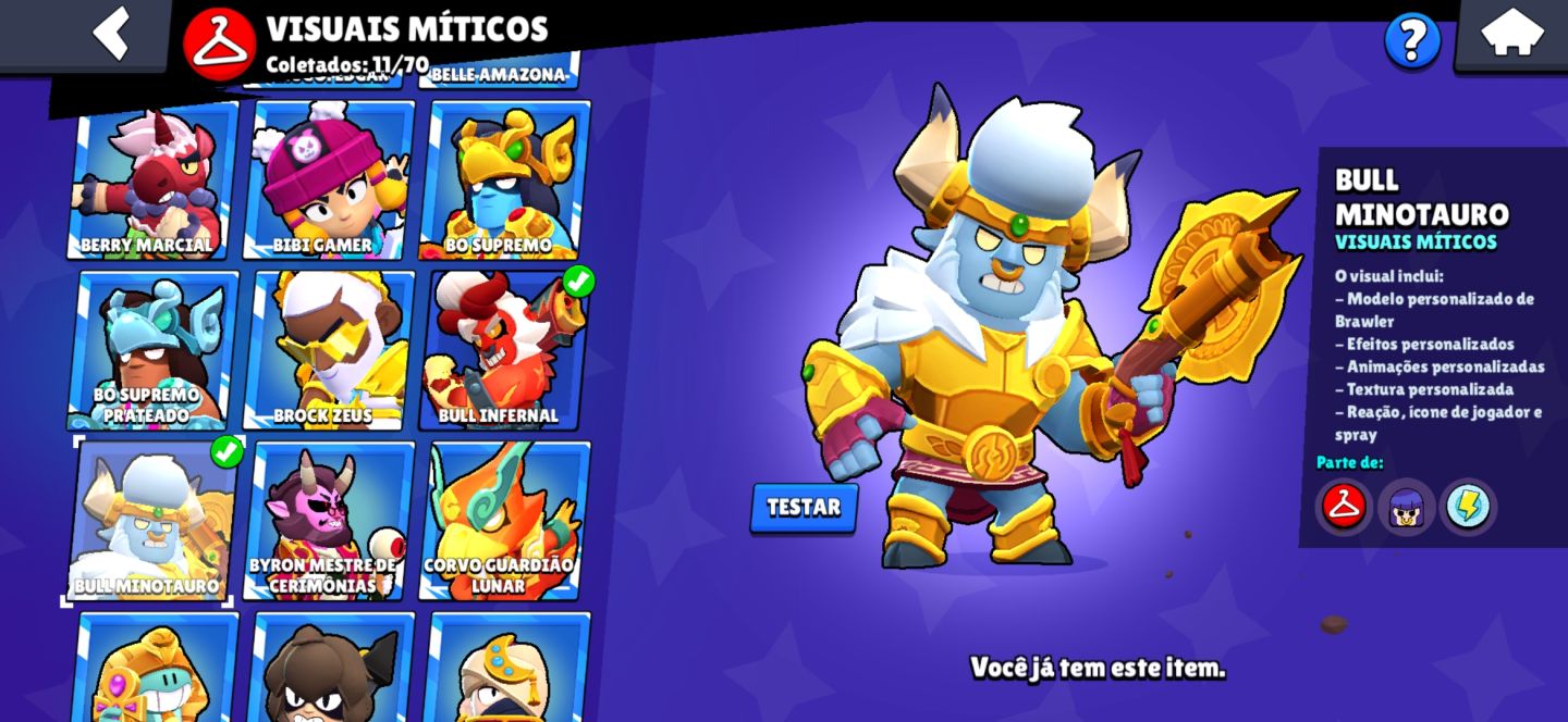 CONTA DE BRAWL STARS 30K+ TROFÉUS FULL ACESSO