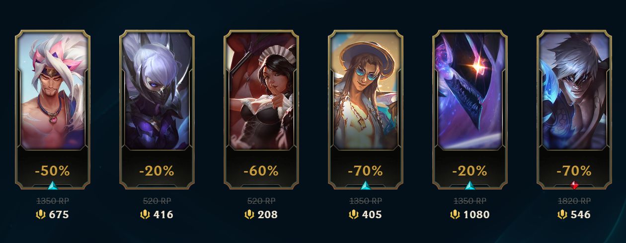 Kayn Odisseia, Draven Gladiador, Ig Irelia