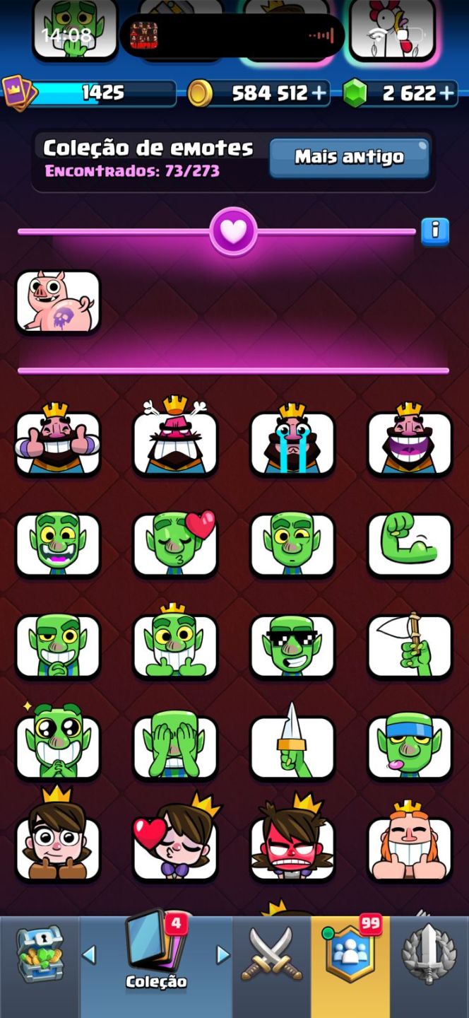 CONTA CLASH ROYALE, 14000 TROFEUS, 17 EVOLUÇÕES, 9 CARTAS ELITE(16) REI16 9 ANOS
