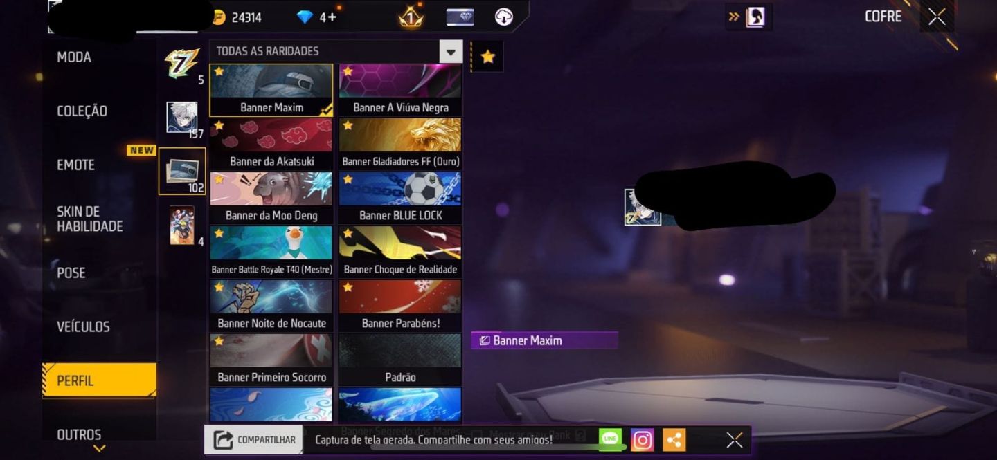 Conta de free fire | LVL 58 + email de recuperação