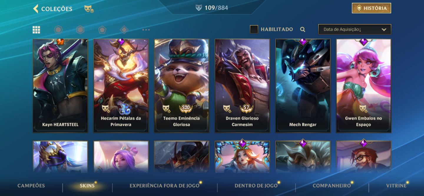 CONTA WILD RIFT 109 SKINS + RANKS EXCLUSIVOS