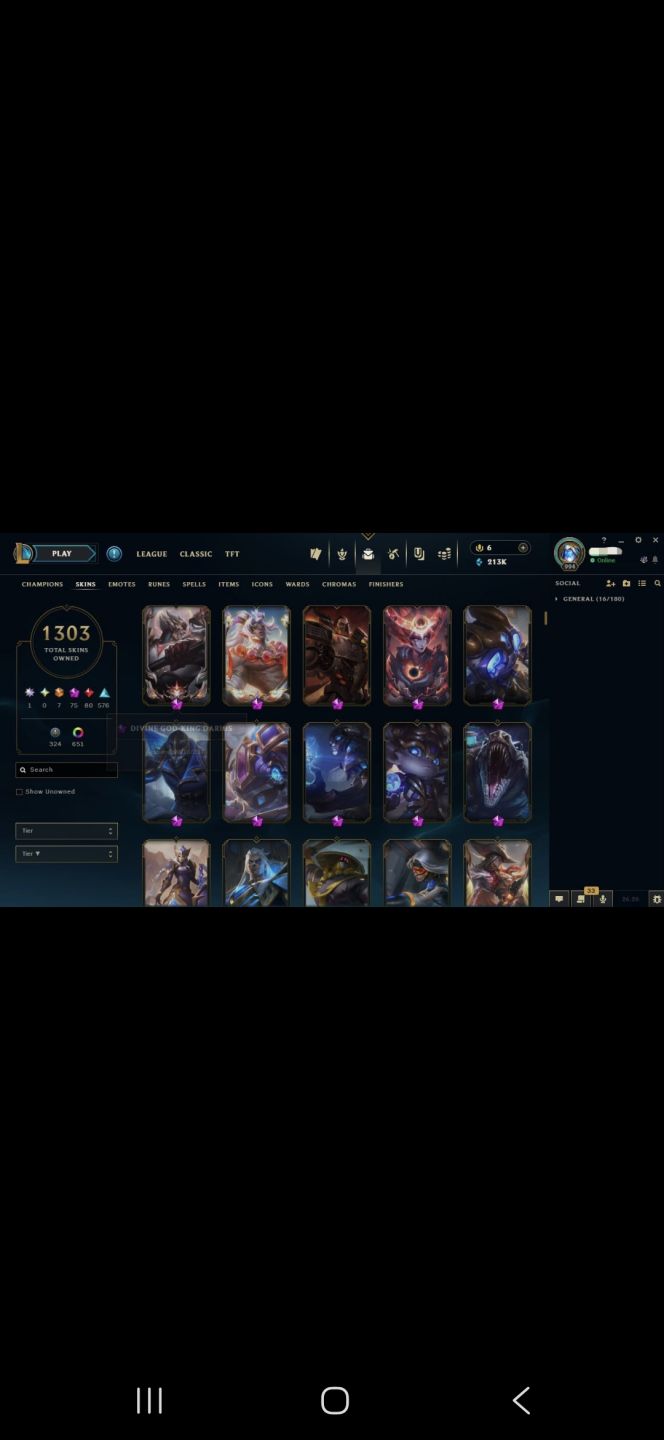 Conta LoL - Skin Ahri Faker, New pax jax, New pax sivir...