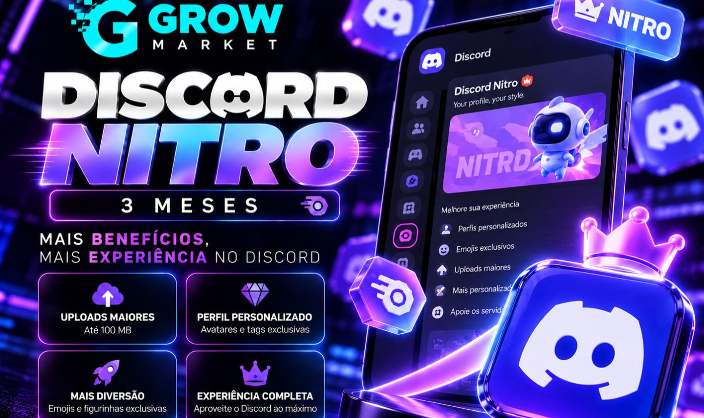 Discord Nitro 3 Meses | Premium + 2 Boosts | Link Promo