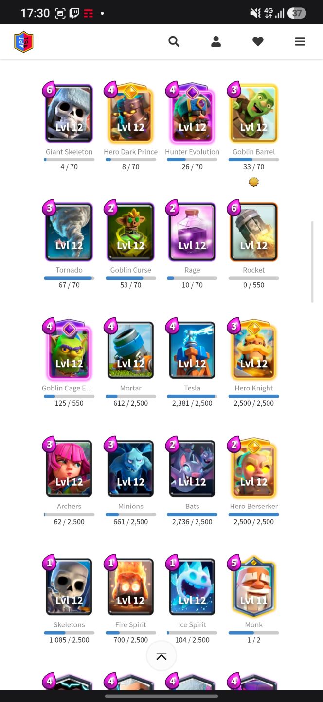 CONTA CLASH ROYALE FULL ACESSO 11060 TROFEU!!!!