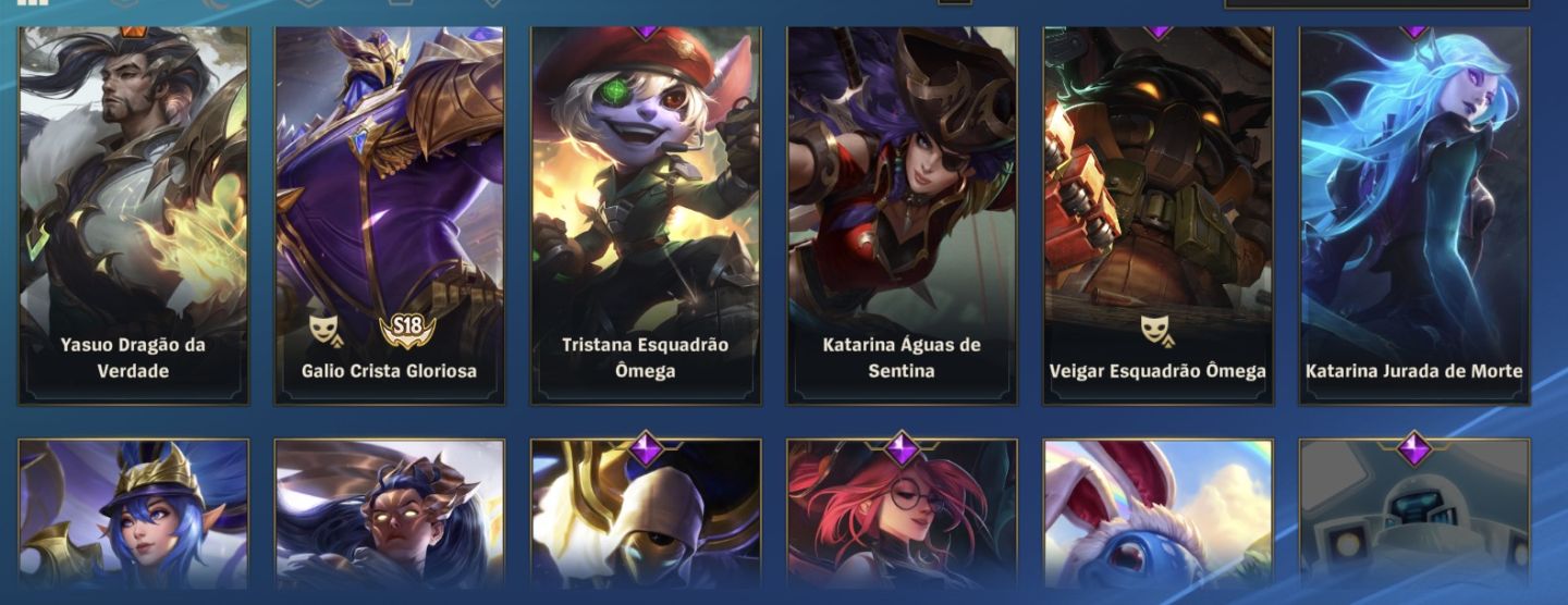 Conta wild rift Ex Challenger 35 Skins