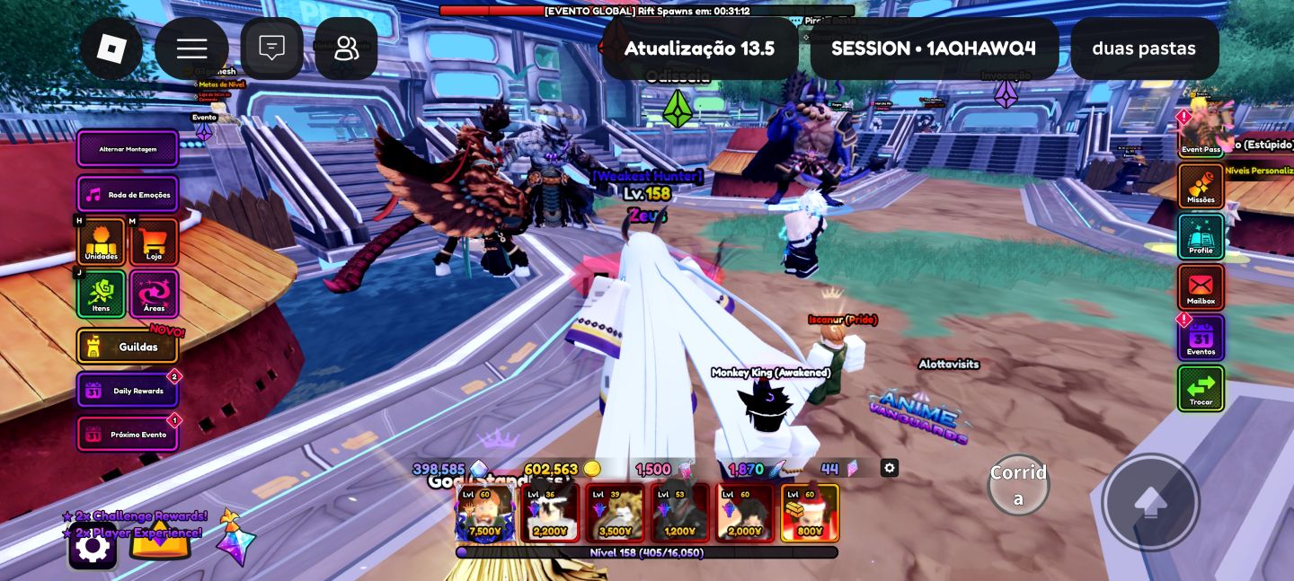 Conta anime vanguard com 11 monarcas + 3995 rr