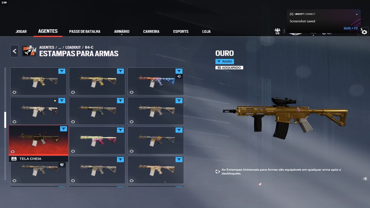 Conta Full Geleira e com Carbono de R6