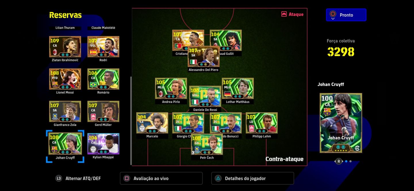 Conta no Efootbal full meta.