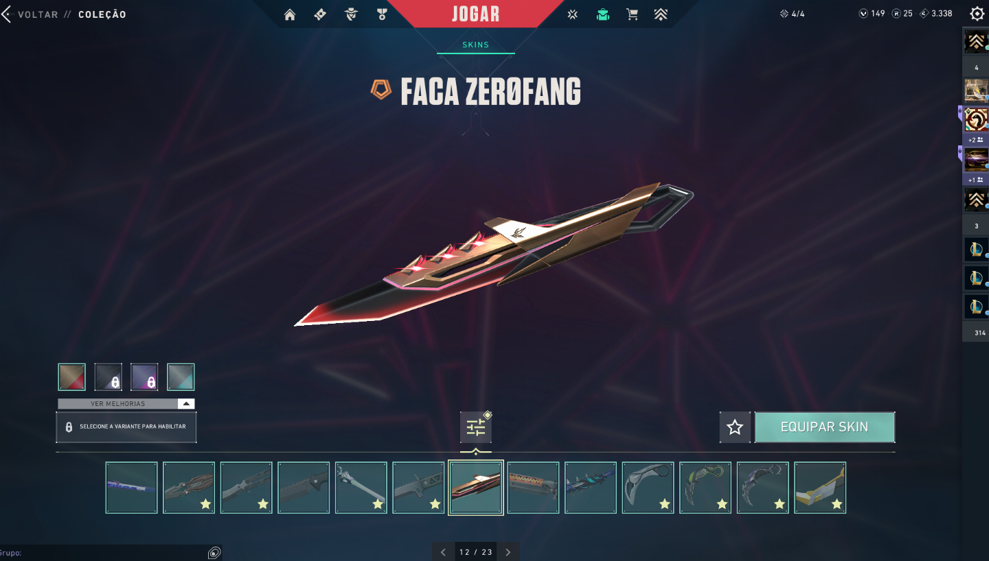 Conta Valorant Skins Kuronami, champion 2023 , singularidade, saqueador etc...