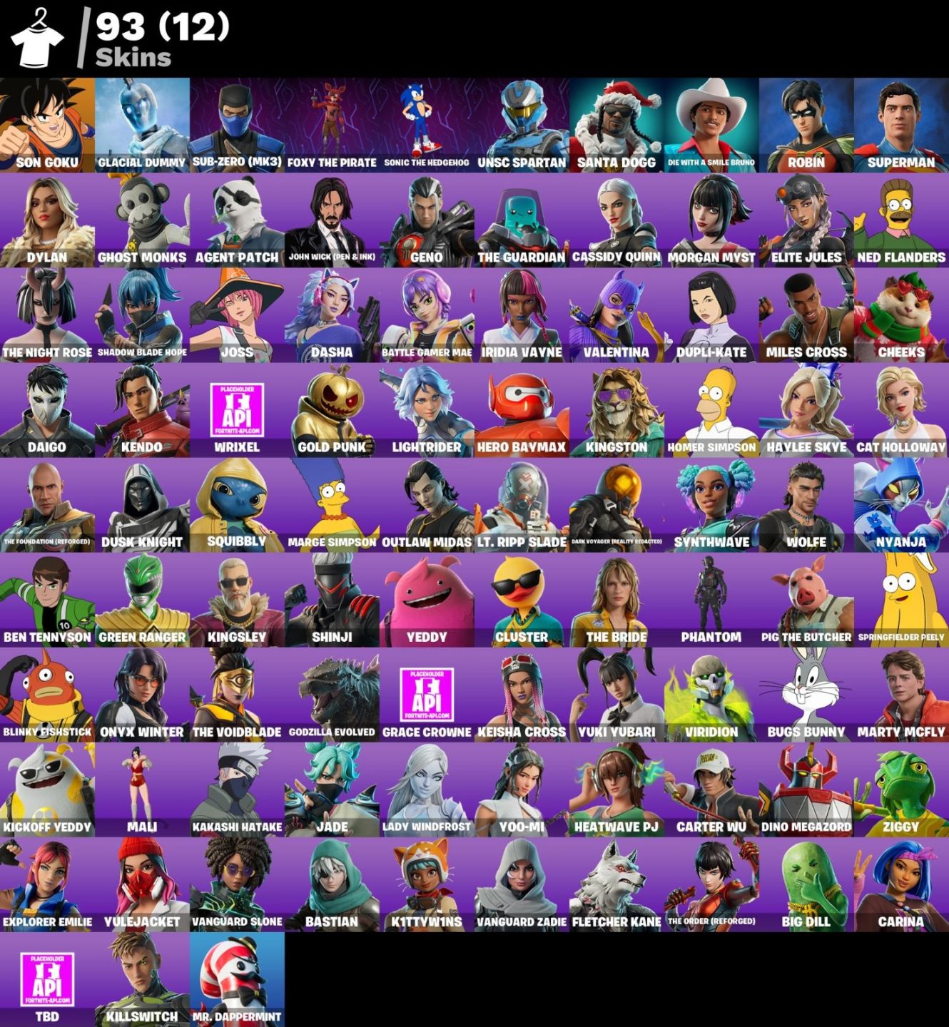 Conta de Fortnite com 93 Skins | Son Goku | Promoção!