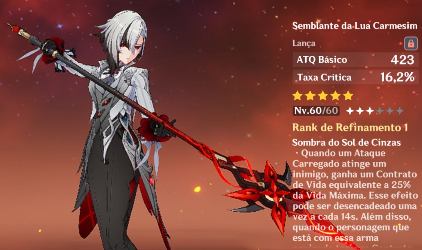 Conta Genshin AR 53 - Arlecchino C/ Signature + Kazuha + Lyney | Roster Forte