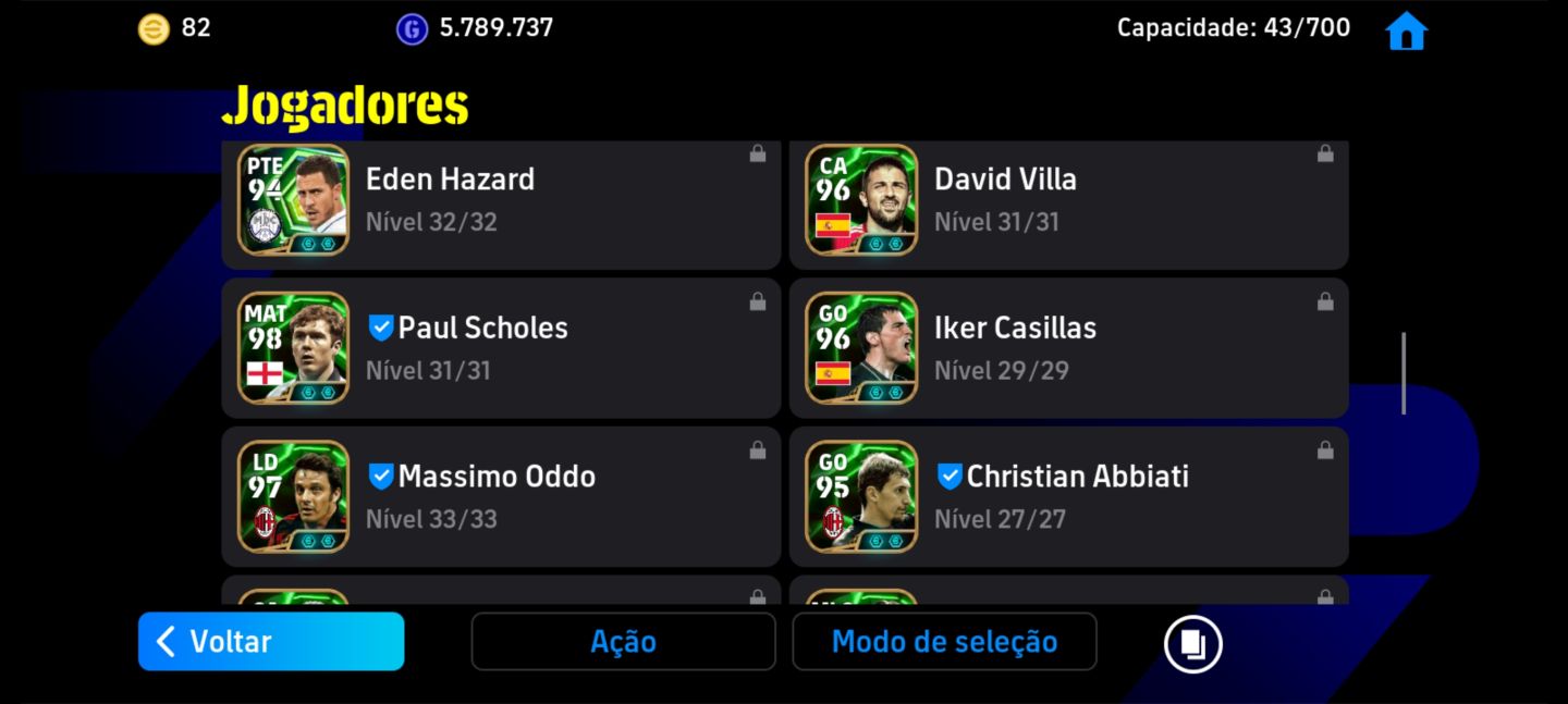 Conta Topzinha Efootball Mobile
