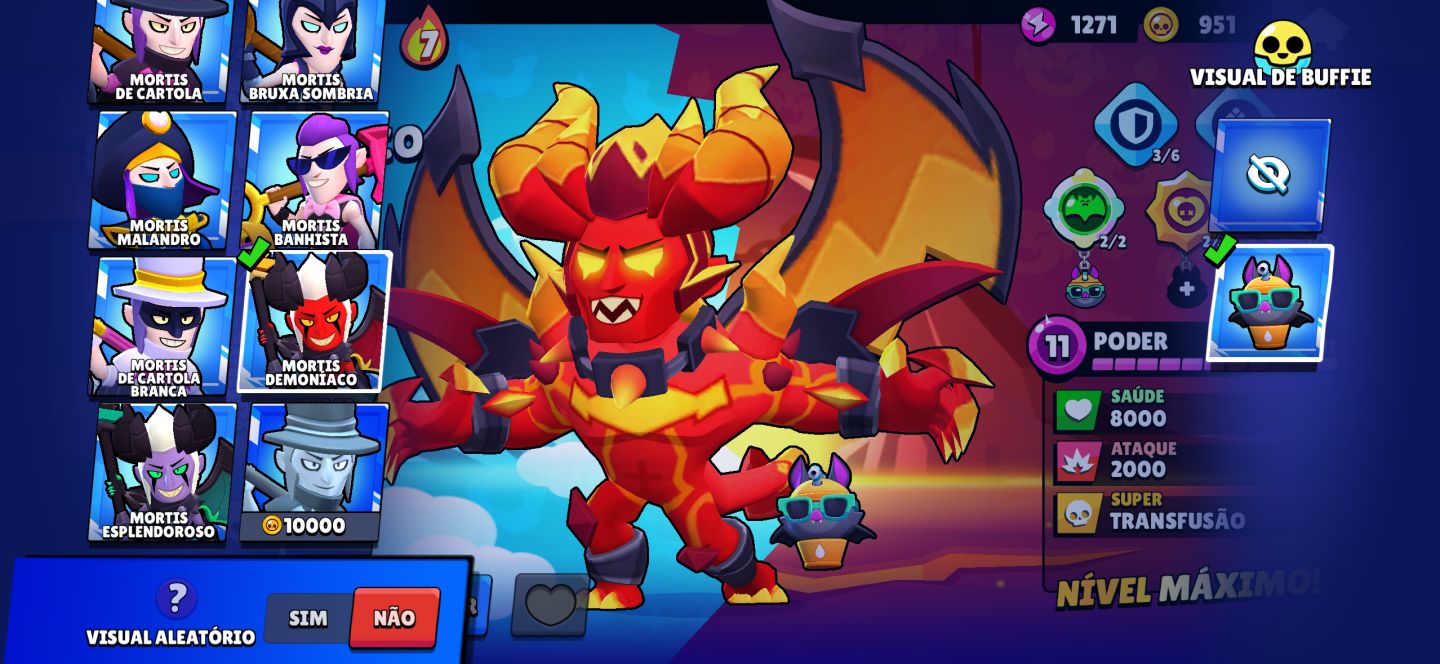 Conta de braw stars conta com varias skins miticas e epicas conta de 2023
