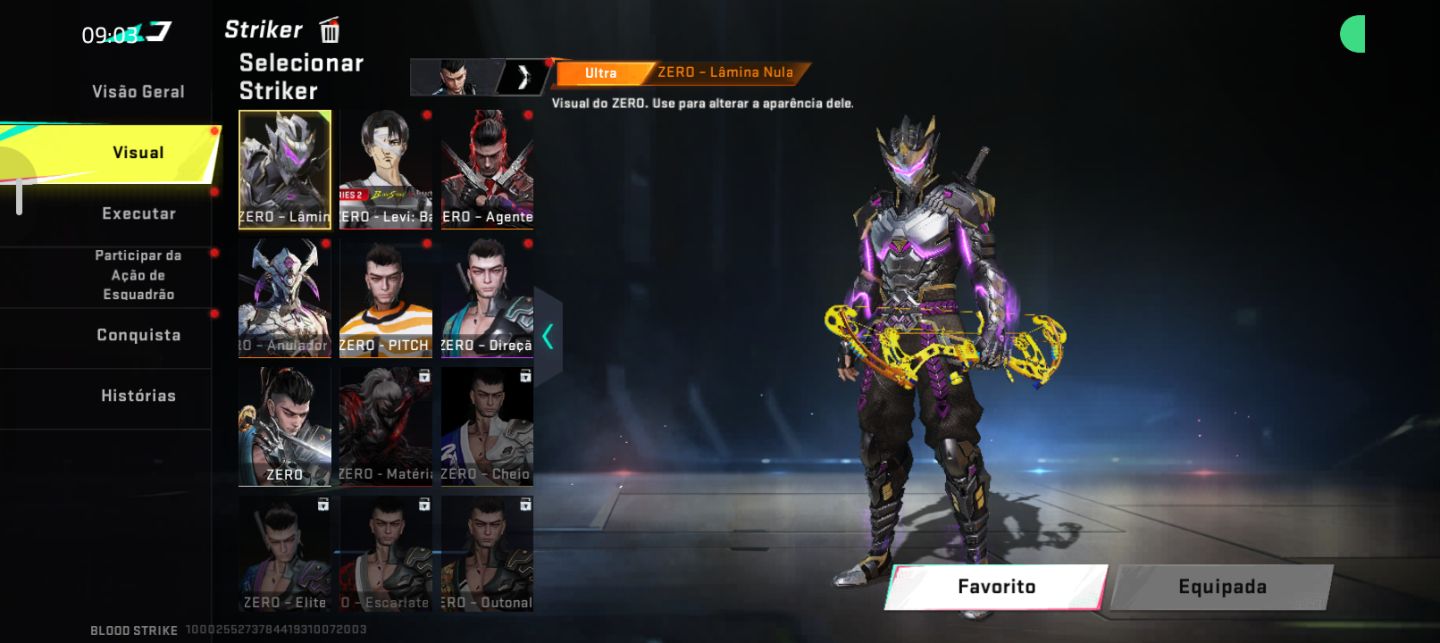 Conta bloodstrike, único dono cheia de skin (Armas, Facas,Strikers,2 Evos)$