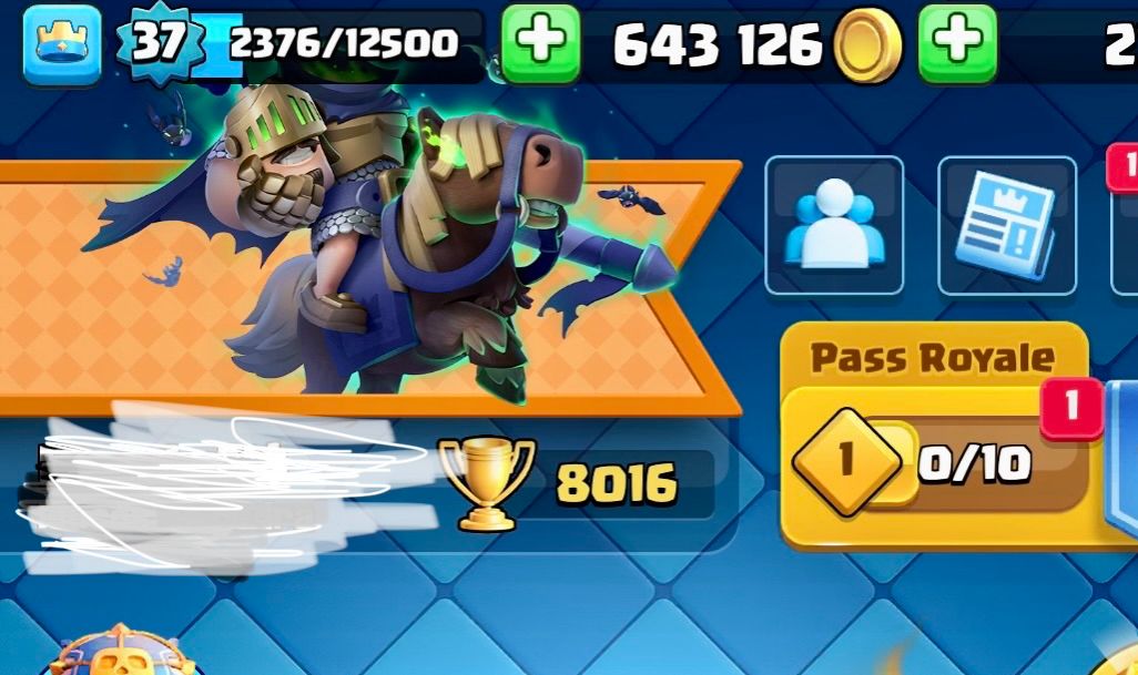 CONTA CLASH ROYALE 8016 TROFÉUS