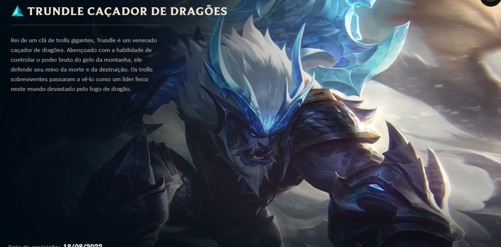 Conta Lvl 30 Lol com Skins kaisa dragoa ,ekko true damage, rammus astro, trundle