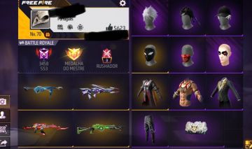 CONTA FREE FIRE NÍVEL 70 | COMPLETA