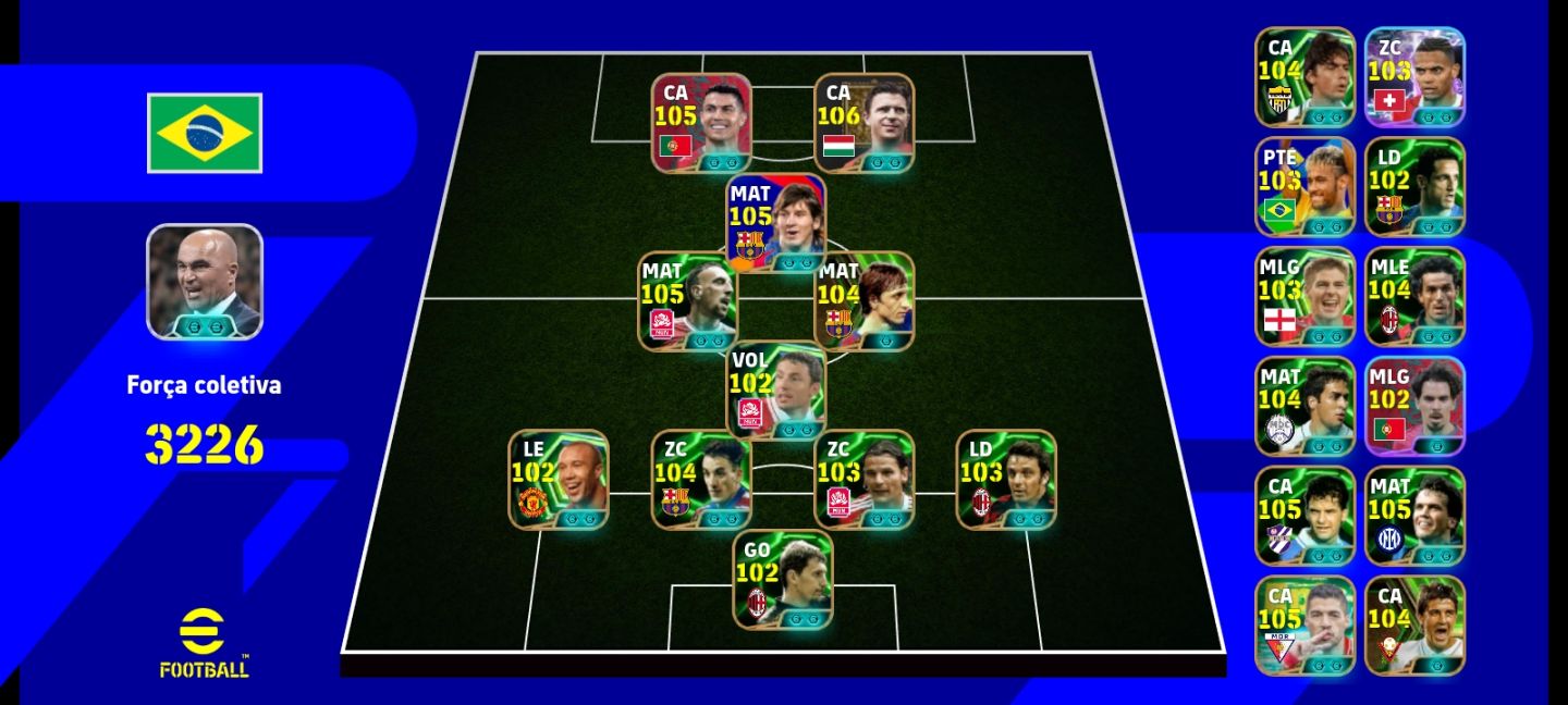 Conta eFootball 3226+FULL TUDO PACK RARO MESSI E NEYMAR Cr7 Cruyff