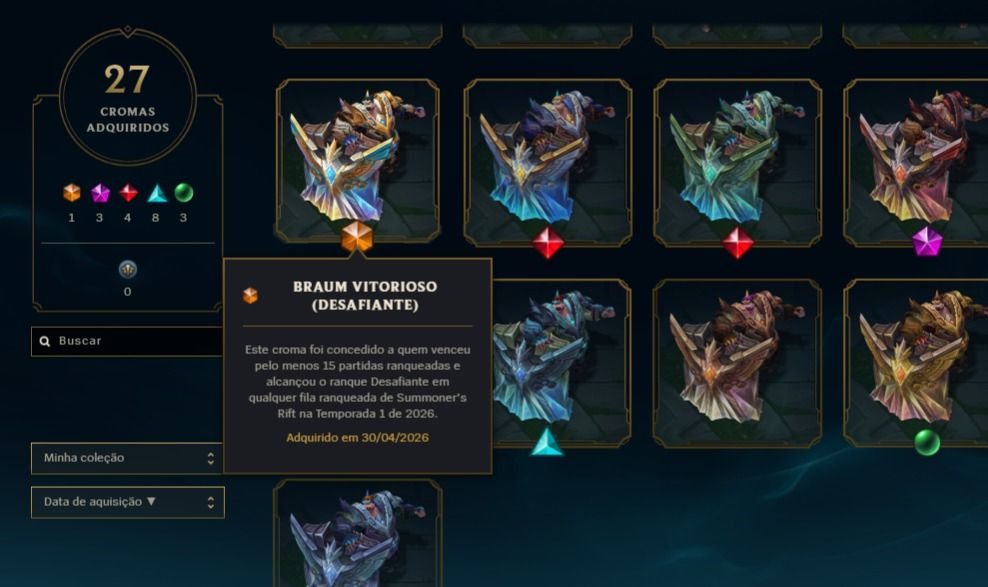 Contas com diversos elos para smurfar ou ser sua MAIN !