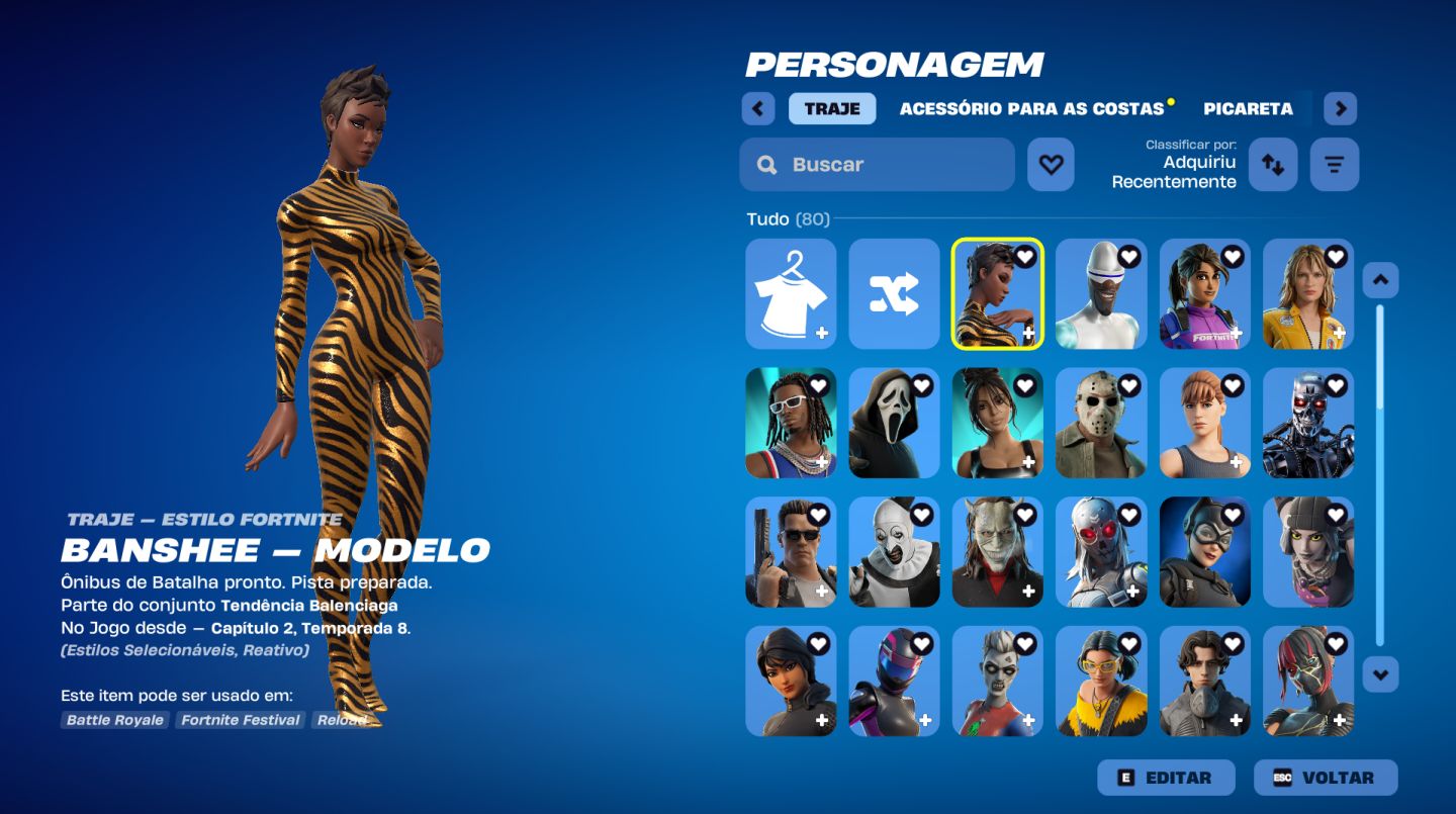 CONTA FORTNITE FULL TRYHARD, MT SKIN DE LOJA