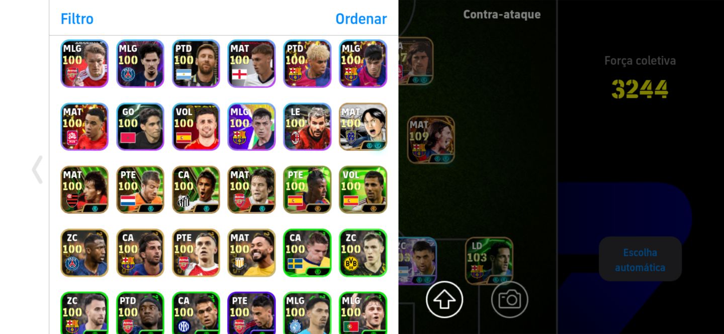 Conta Efootball 3244 Messi 110 Pele 108 Delpiero 107 Guerd Muller 108