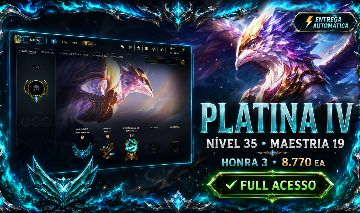 [ENTREGA AUTOMÁTICA] PLATINA (1/0 MD5) | MMR ALTO | 8K EA | FULL ACESSO