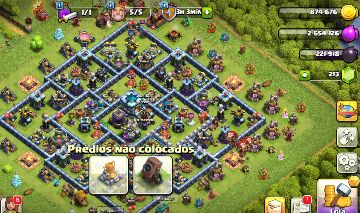 Conta do Clash of clans cv 13 e base do construtor nível 8