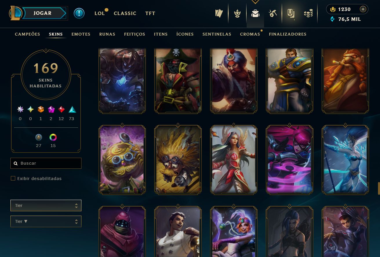 CONTA PRATA II - 169 SKIN - FULL CHAMP + ESPÓLIOS CHEIO! - 100% SEGURA!