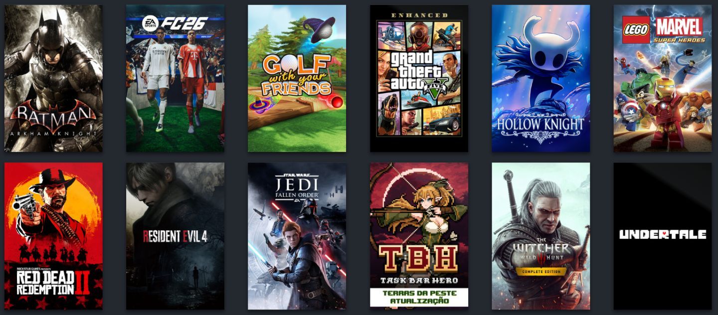 CONTA DA STEAM COM FC 26 | GTA 5 | RED DEAD 2 | RESIDENT EVIL 4 |