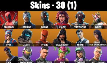 CONTA FORTNITE COM OMEGA, MIDAS, DEADPOOL, ATEMPORAL E 30 SKINS