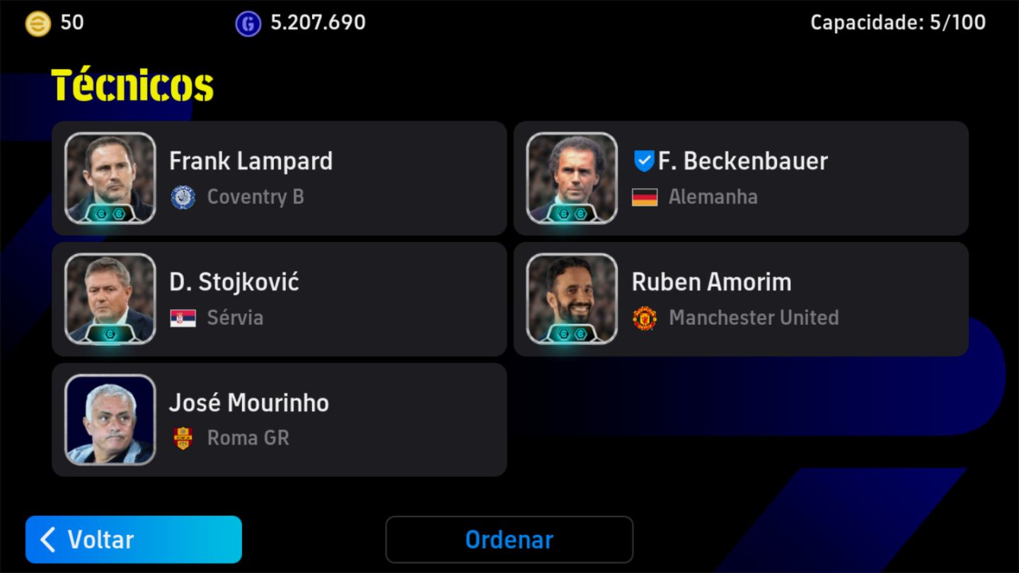 CONTA eFOOTBALL COM FORÇA COLETIVA 3196 + TIME FORTE E CRAQUES 105!