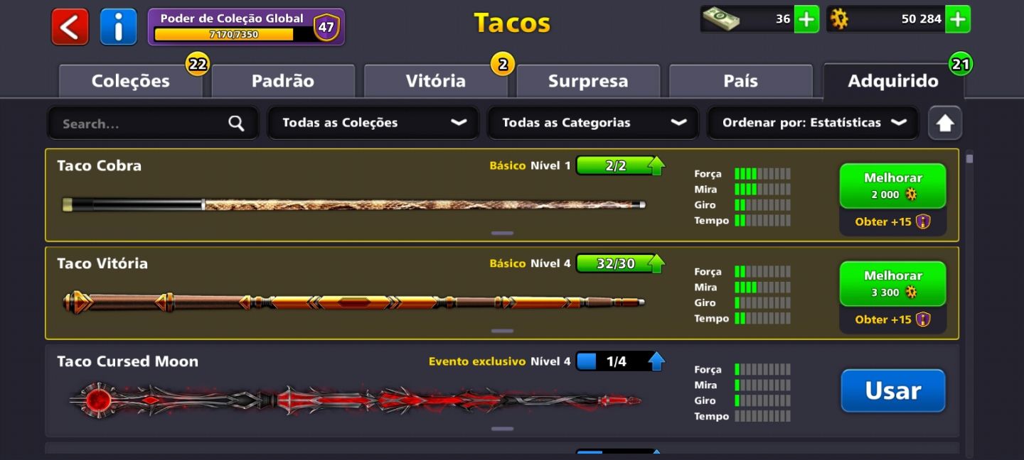 Conta 8 ball pool