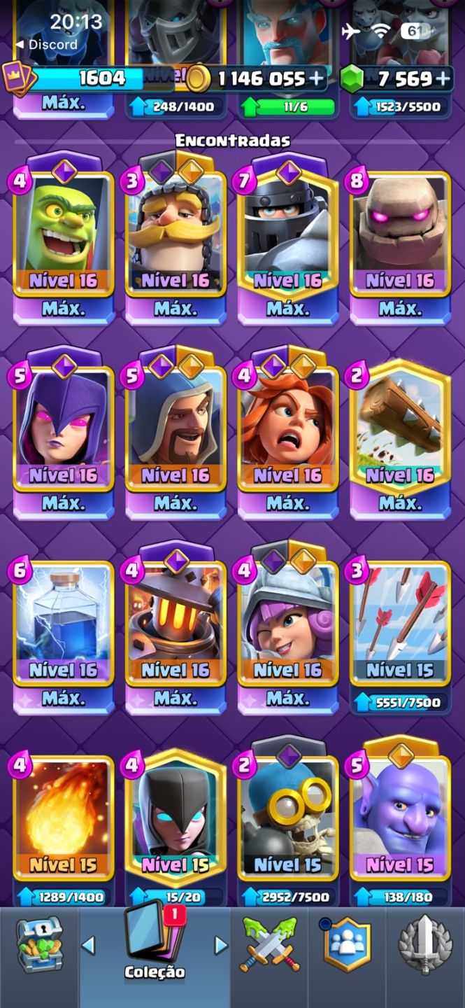 CLASH ROYALE | TORRE 16 | 12 CARTAS LVL 16 | 13.141 TROFÉUS | 7.559 GEMAS