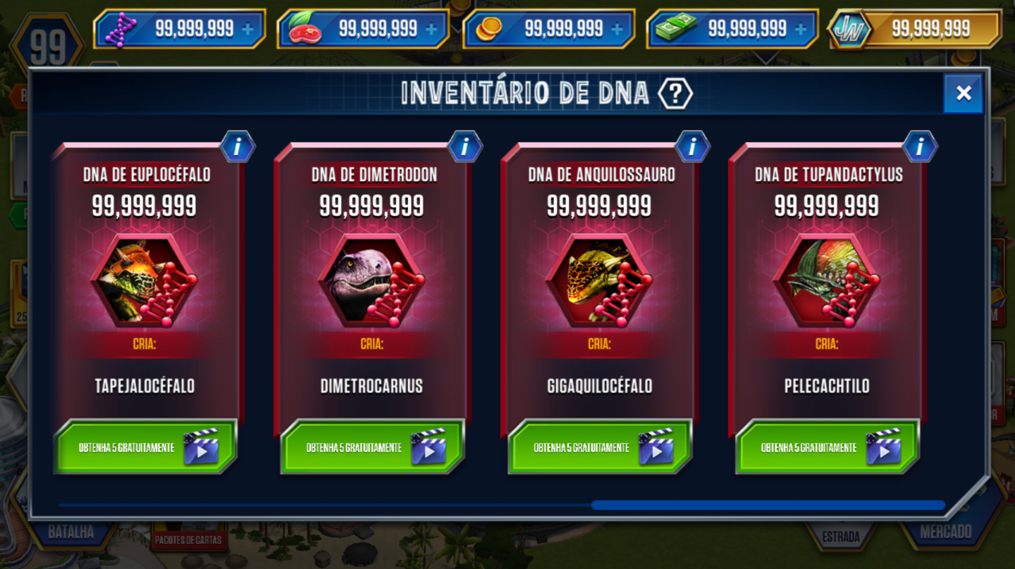TOP 2 VENDAS - O MELHOR PREÇO DA GGMAX - JURASSIC WORLD DINHEIRO/DNA/COMIDA