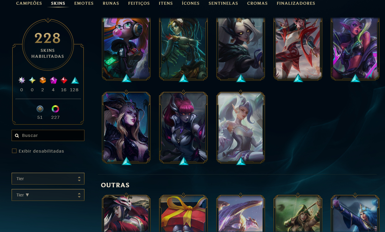 LUX ELEMENTALISTA, EZREAL PULSEFIRE, +200 SKIN E SKINS PRESTIGIOS (FULL ACESSO)