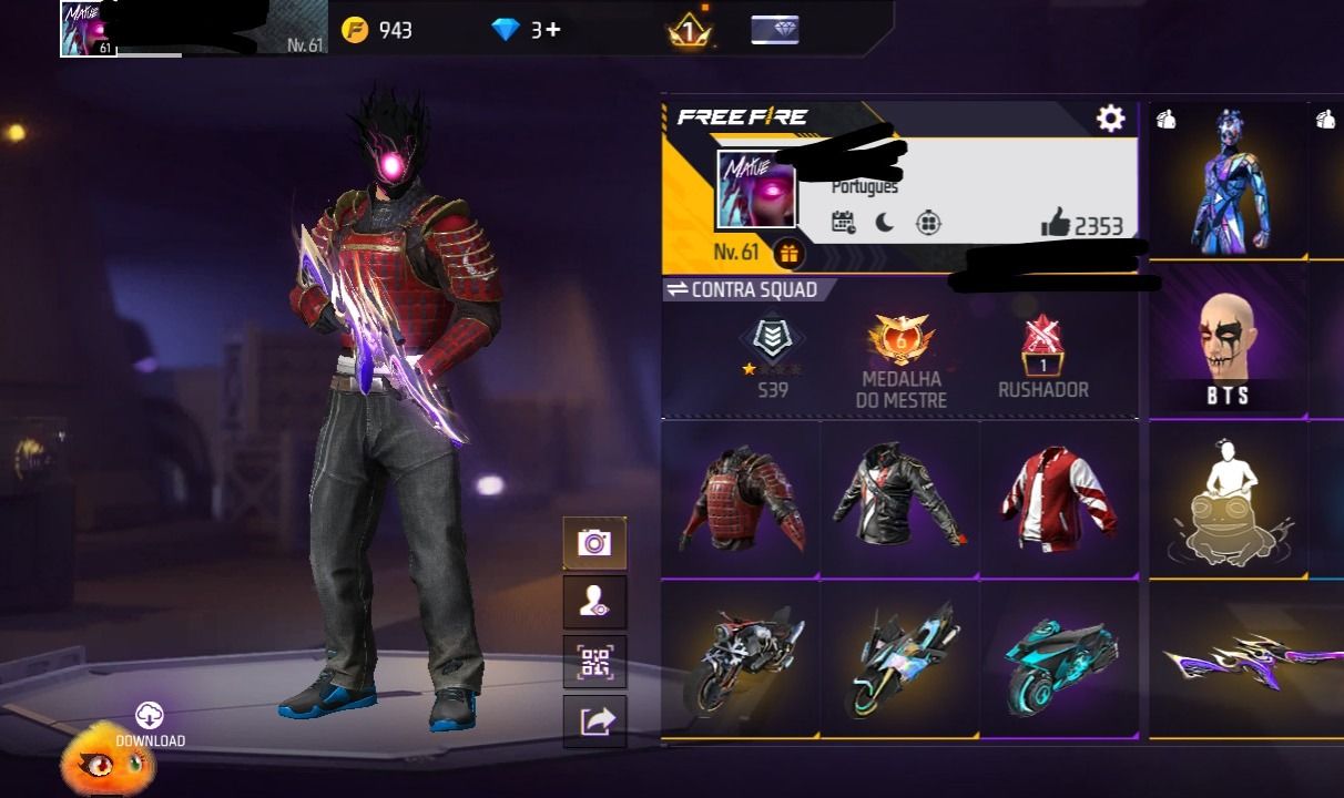 Conta Level 61 Mais de 200 Peitoral Conta Boa Pra Apostado