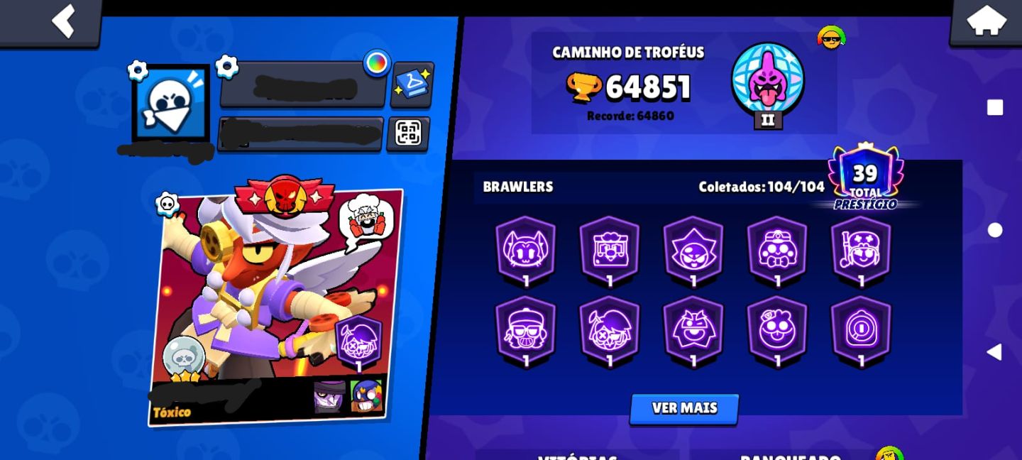 CONTA DE BRAWL STARS À VENDA! MUITOS BRAWLERS E SKINS!
