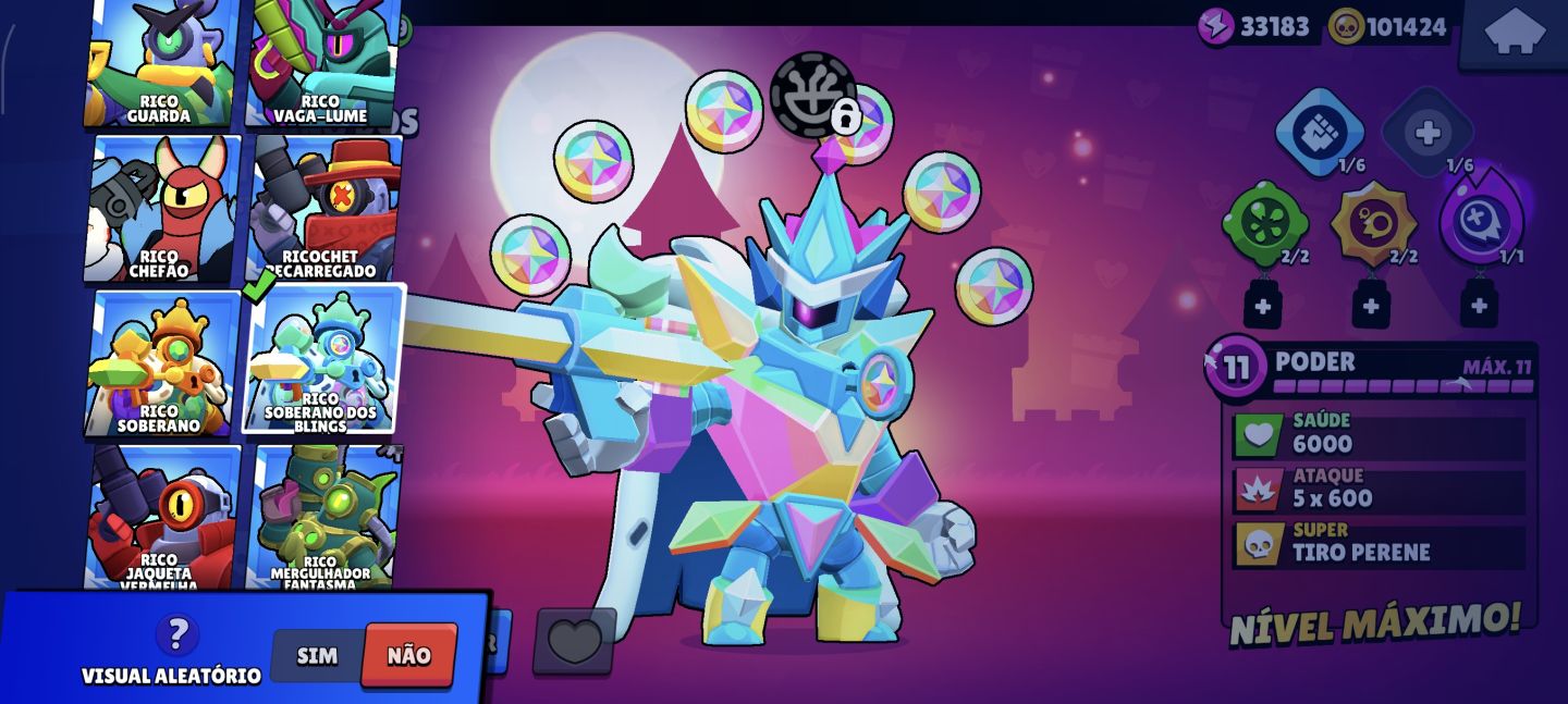 Conta profissional de brawl stars 66K de Troféus