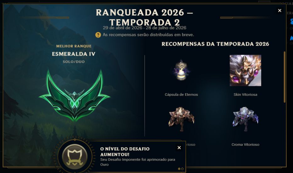 CONTA ESMERALDA LOL PRA SAIR RAPIDO todos os dados podem ser alterados !!!