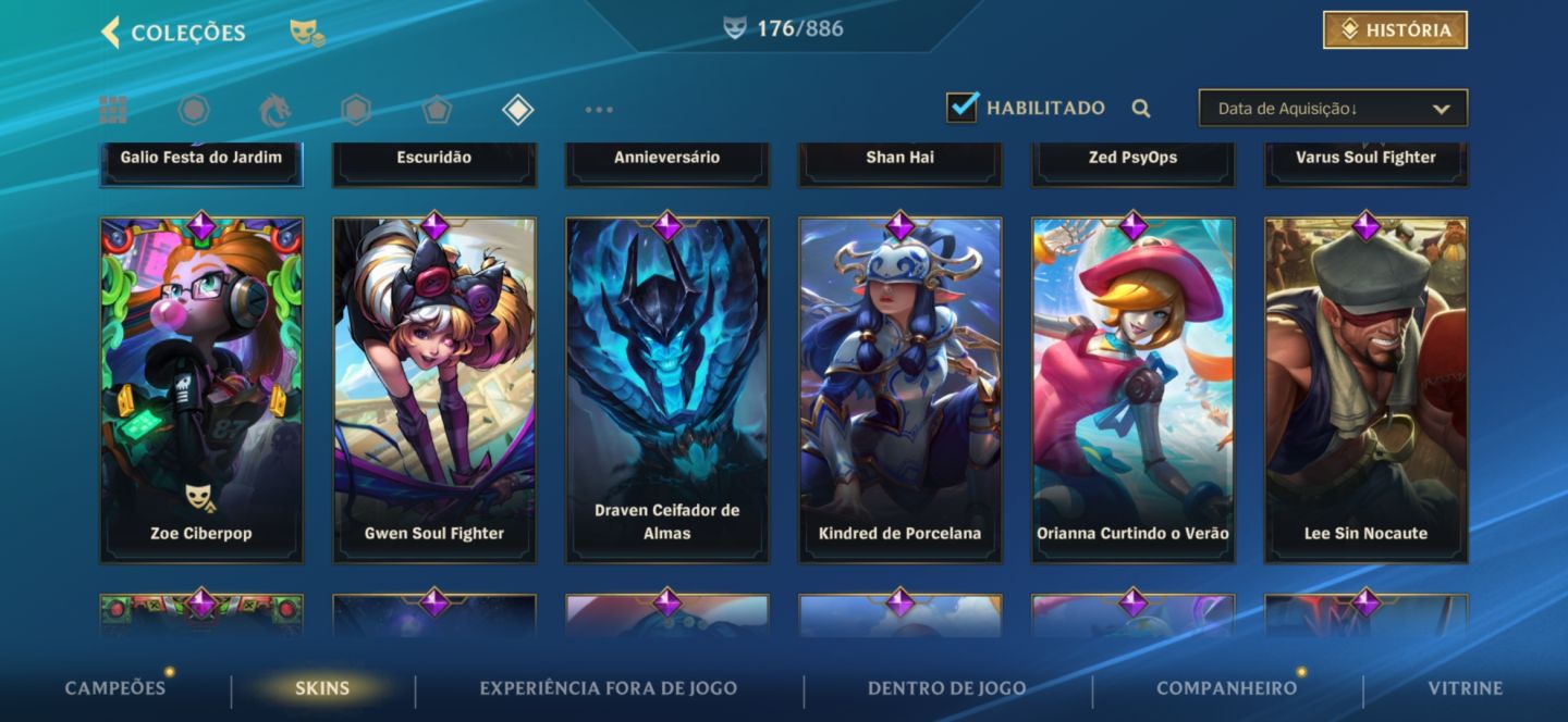 Conta 176 skins